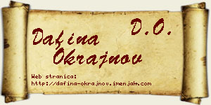 Dafina Okrajnov vizit kartica